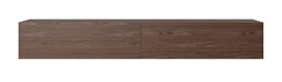 SELSEY Bisira Wooden TV Cabinet, Wall-Mounted Glamour Style, 200x32x30 cm, Wisconsin Walnut - Moisture & Scratch-Resistant, 2 Compartments, Drop-Down Doors, Ideal Wooden TV Units for Living Room