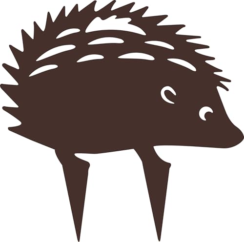 Louis Moulin Hedgehog Figurine - Outdoor Decoration, Made in France, UV Resistant Steel and Frost, Aged Iron