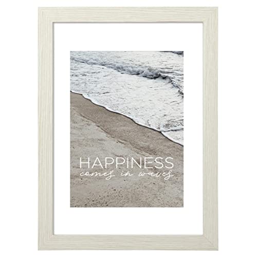 "Hama ""Waves Picture Frame 40 x 50 cm (Wooden Frame, Portrait Format, Landscape Format, for Hanging, Standing, Hanging Device, Picture Size 40 x 50 cm) Birch"
