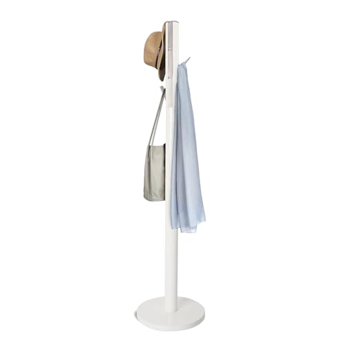 Umbra Flapper Coat Rack, Clothing Hanger, Umbrella Holder, and Hat Organizer, Great for Entryway, Black/Walnut