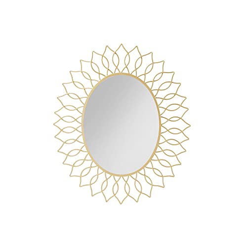 DKD Home Decor Wall Mirror Gold Metal Mirror (75 x 2 x 83 cm) (Reference: S3022345)