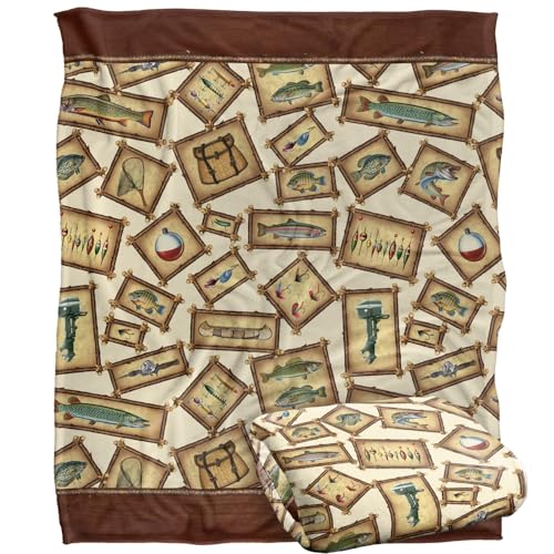 Jq Licensing Lodge Fishing Silky Touch Super Soft Throw Blanket 152 X 127 Cm
