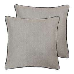 Paoletti Bellucci Feather Filled Cushions (Twin Pack), Polyester, Tobacco/Graphite