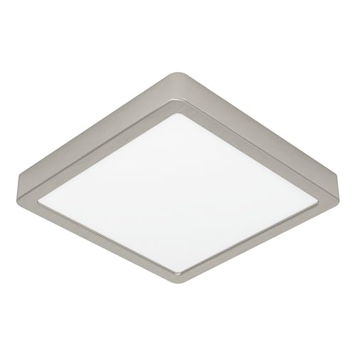 Eglo Connect.z Smart-Home LED Bathroom Ceiling Light Fueva 6-Z, 22 x 22 cm, ZigBee, app and Alexa Voice Control, Light Colour (Warm White-Cold White), dimmable Ceiling lamp, Silver, IP44