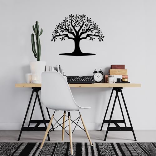 Stylish Black Decorative Metal Wall Accessory, 55 x 70 cm, 100% Metal, 1.5 cm Thickness, Perfect for Modern Home Decor & Art Display