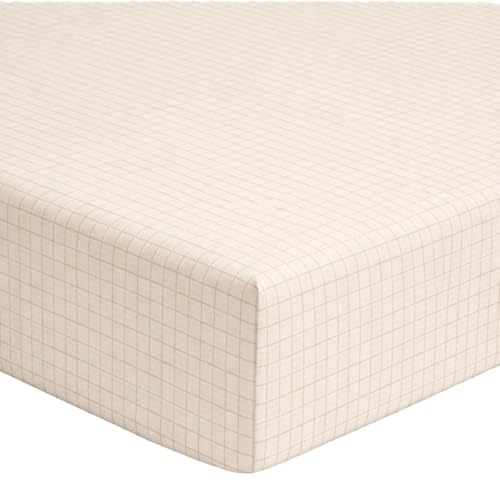 A Demain, Frida Printed Cotton and Lyocell Fitted Sheet, 140 x 190 cm, Brown