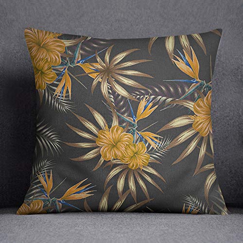Bonamaison Decorative Cushion Cover, Throw Pillow Case, Size: 45X45 Cm - Designed and Manufactured in Turkey
