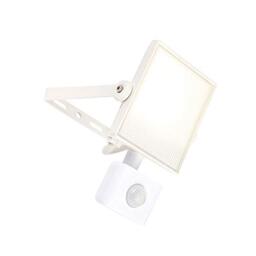 National Lighting Palmer Compact 10W White Outdoor Weatherproof Security Energy Efficient LED Flood Light with Motion Activated PIR Cool White 4000K IP44 Rated