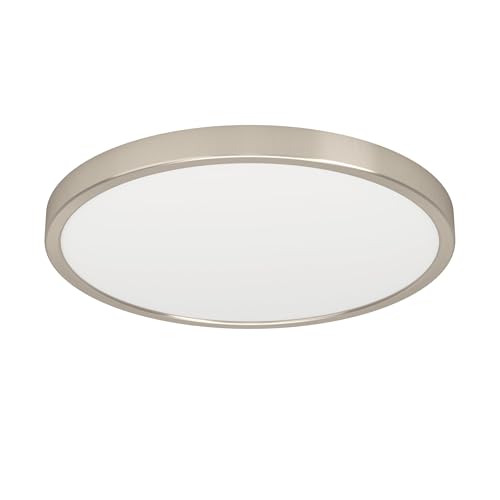 Eglo Connect.z Smart-Home LED Bathroom Ceiling Light Fueva 6-Z, Ø 38.9 cm, ZigBee, app and Alexa Voice Control, Light Colour (Warm White-Cold White), dimmable Ceiling lamp, Silver, IP44