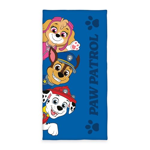 Herding Paw Patrol Bath Towel, Approx. 70 x 140 cm, 100% Cotton/Velour