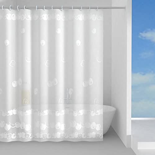 Gedy - Strudel Shower Curtain in Peva, White Finish, Dimensions 200 x 240 x 0.1 cm and Weight 0.5 kg