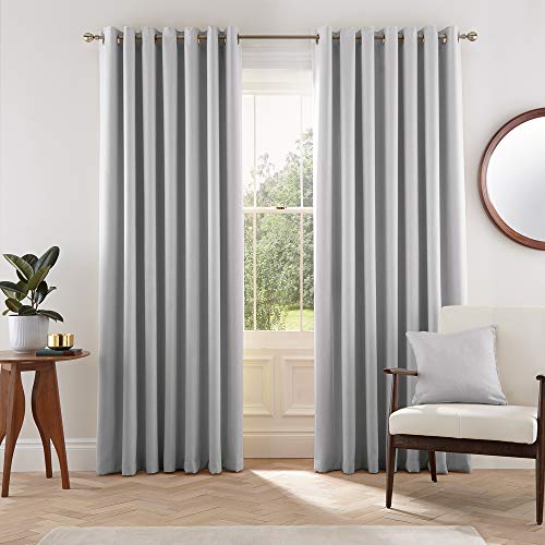 Helena Springfield London Eden Curtains, Polyester, Silver, 66x90
