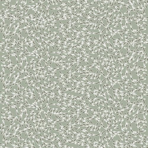 Zen Silence Curtain rice grains green 60 x 245