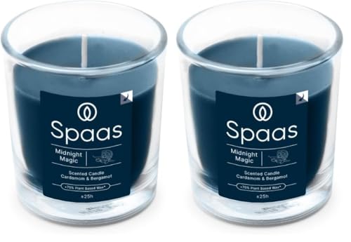 Spaas Scented Candle 25h, Midnight Magic (Pack of 2)