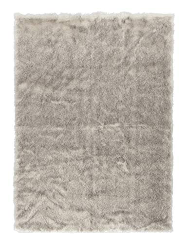 Mint Rugs Superior Soft Faux Fur Rug Cream White Natural Dipdye, 120 x 170 cm