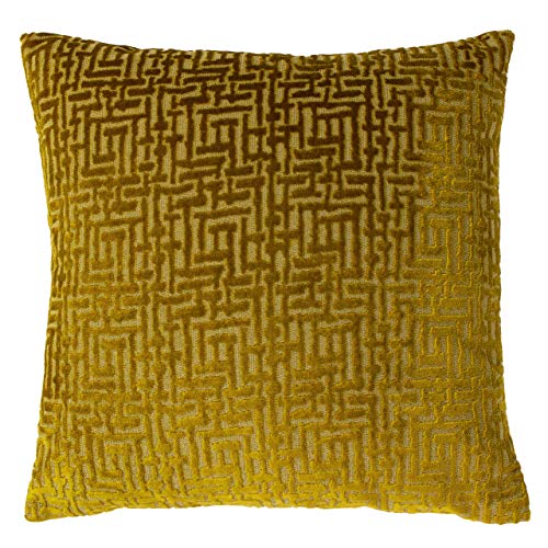 Paoletti Delphi Polyester Filled Cushion, Gold, 45 x 45 cm