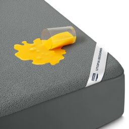Waterproof Mattress Protector, Premium Terry Mattress Protector, All Around Elastic, Queen USA Mattress Cover by Utopia Bedding