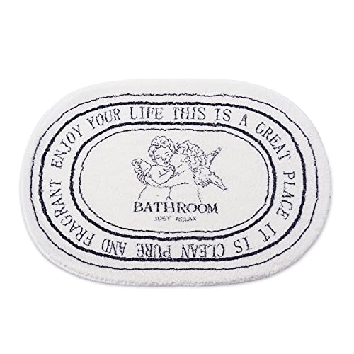 ontinny Black White Bathroom Rugs 20x32inch Soft Absorbent Cute Bath Mat for Floor, Machine Washable Non-Slip Rug Shower Toilet Tub, Decor Plush Bathmat Carpets