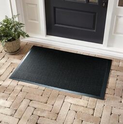 Heavy Duty Dirt Trapper Runner Mat, Non-Slip PVC, Charcoal, 90x300cm