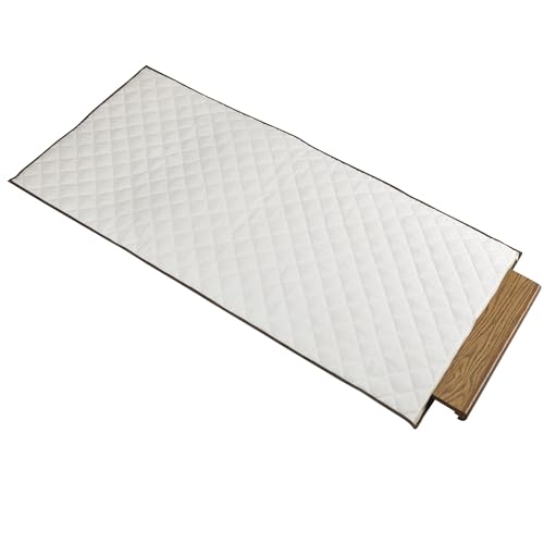 Household Essentials 548-1 Quilted Table Leaf Storage Bag with Zipper, 65% Poly/ 35% Cotton, Natural, 54.33 inches x 25.2 inches