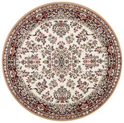 Hanse Home Design Short Pile Living Room Rug Oriental - Zabul Persian Look, Cream/Gold, 140 cm Round
