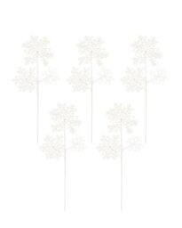 WeRChristmas Set of 5 Snowflake Christmas Tree Sprays, 48cm Glitter Picks