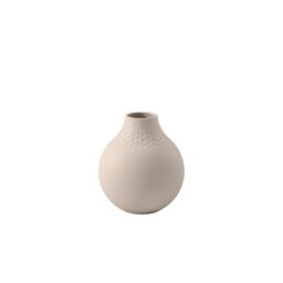 Villeroy & Boch - Manufacture Collier Sand, Small vase Perle, 12 cm, Premium Porcelain, Beige