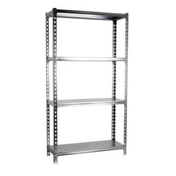Simon Rack Garage Shelving Units 1500x900x500 mm, 4 Tier Steel Rack, 180 kg per Shelf, Galvanised - Simonclick