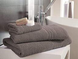 Gaveno Cavailia 100% Natural Cotton Thick Absorbent 450 GSM Hampton Hand Towel [ Pack of 4-Silver/Grey (50x80 cm)