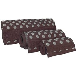 WELL HOME MOBILIARIO & DECORACIÓN WH0566 TOPAZ COLLECTION CHOCOLATE COTTON BATH TOWEL SET 450 GR/M2 50 X 30 100 X 50 150 X 100 CM