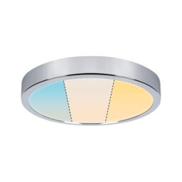 Paulmann 78926 LED Ceiling luminaire Panel Aviar IP44 Round 300 mm White Switch Chrome incl. 1x18 Watt Light Panel Plastic 2700 K