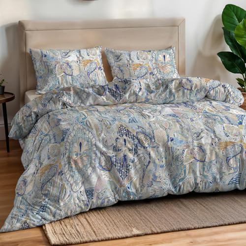 Italian Bed Linen Aurora Duvet Cover Set, Digital Print, Double, Carma