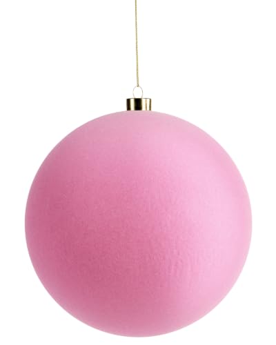 Pink Velvet Christmas Bauble 20 cm, Extra Large Tree Ornament