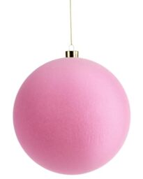 Pink Velvet Christmas Bauble 20 cm, Extra Large Tree Ornament