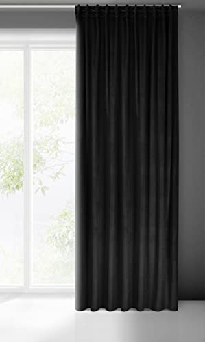 Eurofirany Madlen Velvet Curtain - Soft, Elegant, 200 g/m², Plain Colour, Modern & Classic, Living Room & Bedroom, 140 x 300 cm