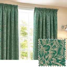 furn. Wylder Nature Grantley Jacquard Pencil Pleat Curtains, 168cm x 183cm
