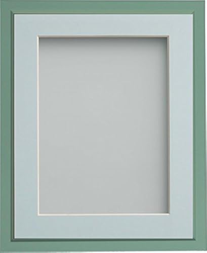 Frame Company Drayton Range 10x8-inch Green Picture Photo Frame with Light Blue Mount For Image Size 6x4-inch