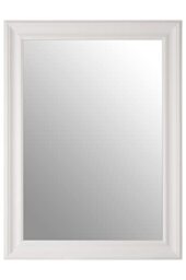 Premier Housewares Rectangular Wall Mirror/Classic Mirrors For Bathroom/Bedroom/Garden Walls Fancy Wall Mounted Mirrors For Hallway With Antique White Finish 60 x 4 x 150
