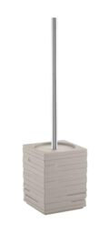 Gedy Quadrotto Toilet Brush Toilet, Resin, tórtora, 9.5 x 9.5 x 46