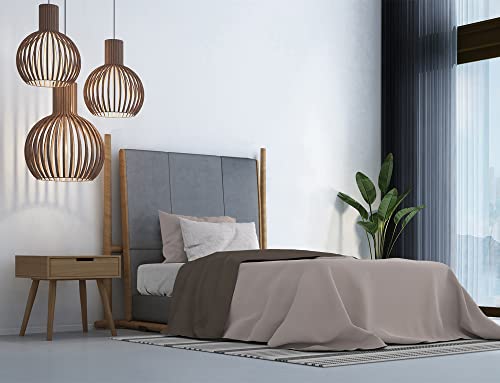 Italian Bed Linen Trendy Chic Bed Set, Brown, Single