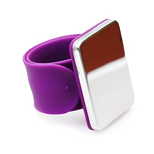 Trimz Magnetic Wrist Pin Cushion ??? Purple Adjustable Sewing Wristband with Strong Magnet for Needles and Pins, 240mm x 28mm