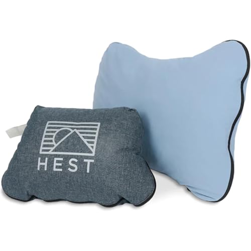 "HEST Camp Pillow - Temperature Resilient Memory Foam, Compact Travel Pillow, 15"" L x 22"" W"