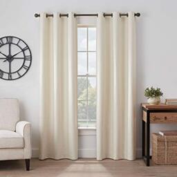Eclipse Gabriella Eyelet Top Curtains for Bedroom, Single Panel, 102 cm x 241 cm, Ivory