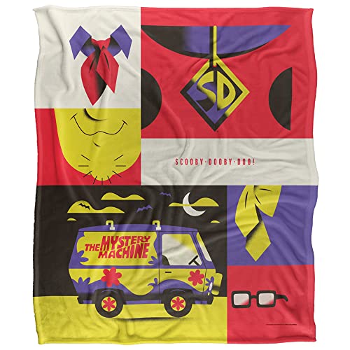 Scooby-Doo Icons Silky Touch Super Soft Throw Blanket 152 X 127 cm, White
