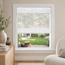 "CHICOLOGY Bamboo Roman Shades - Customer Favorite Light Filtering Blinds for Windows, Premium Quality, Ideal for Home, Snow White, 29"" W X 64"" H"