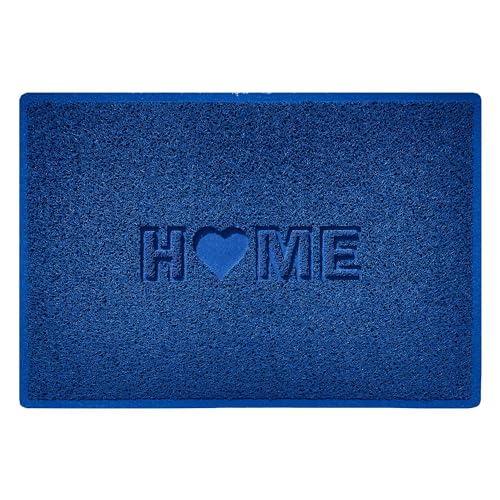 Nicoman LOVE at HOME Doormat 90x60cm - Loyality Blue|Heavy Duty Non-Slip|Indoor/Outdoor|Entrance Barrier Dirt-Trapper Floor Mat|Home Patio Garden Conservatory Door Mat|Home Heart