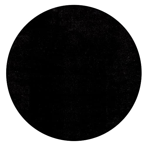 Mias Teppiche Olivia Living room/bedroom rug - washable - 120 cm round, Black