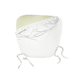 LA Linen™ Spandex Chiavary Chair Cushion Cover/Pack of 4 / White