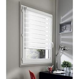 MADECOSTORE Day and Night Roller Blind No Drilling Required White - 76 x 190 cm