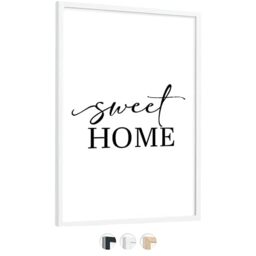 edihome, 50x70 cm Frame, Wood, Acrylic Sheet, Photo and Picture Frames for University Degree, Poster, Photographs, Wedding, Communion, Diplomas (50 x 70 - White)